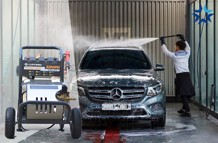 Máy rửa xe cao áp Lutian 3200PSI làm sạch nhanh, tiết kiệm